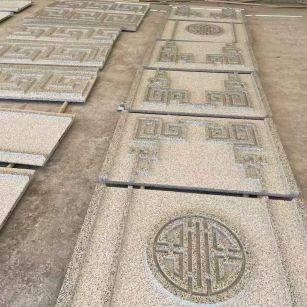 临沂 白麻花岗岩外墙立面雕刻板