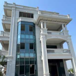 临沂 白麻花岗岩别墅外墙干挂效果展示