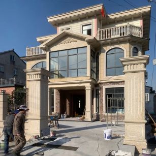 临沂 黄金麻花岗岩荔枝面别墅外墙干挂私家专属