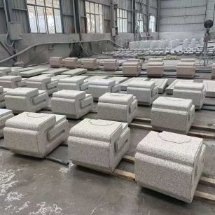 临沂 白麻花岗岩异形加工-石凳，坐凳