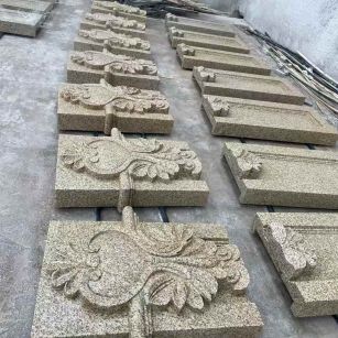 临沂 黄金麻花岗岩别墅外墙雕刻板