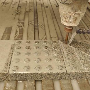 临沂 芝麻白花岗岩石材盲人石、盲道石、盲点石