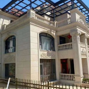 临沂 黄金麻花岗岩荔枝面别墅外墙干挂