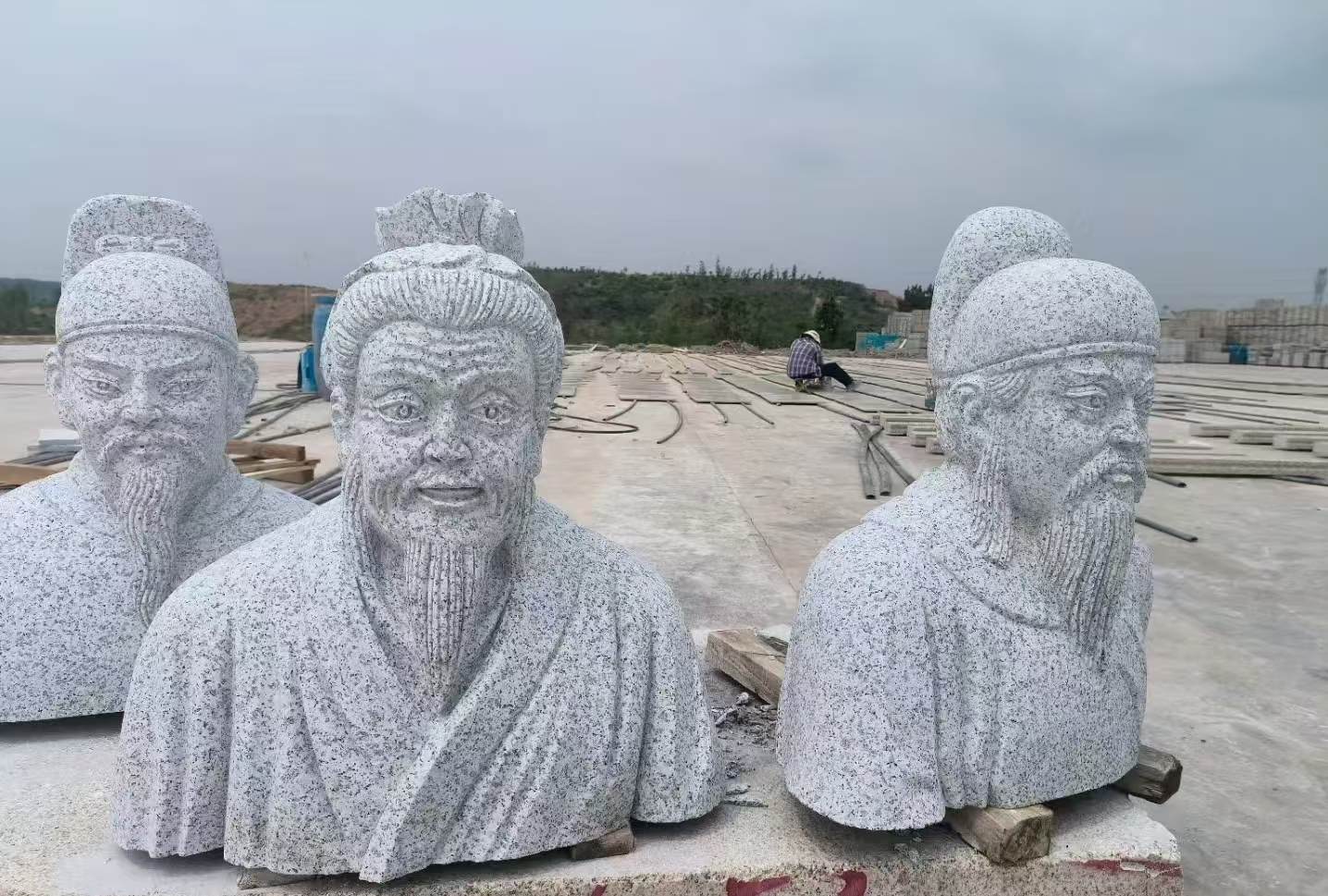 临沂 白麻花岗岩石材人物立体雕刻