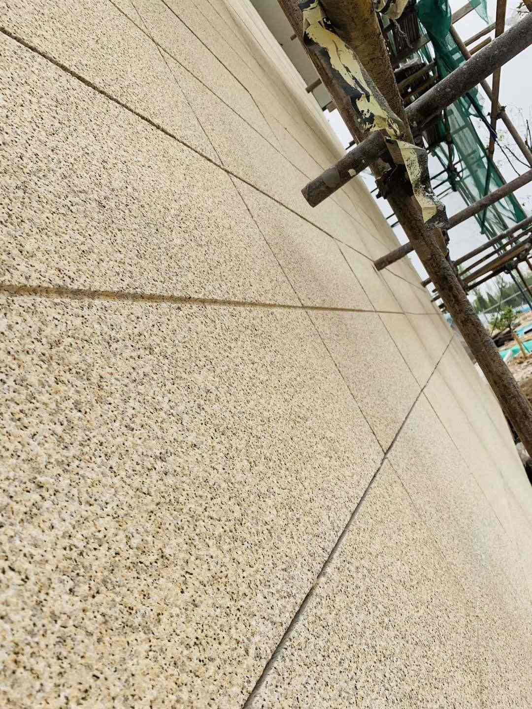 临沂 黄金麻花岗岩荔枝面外墙干挂石材效果示例