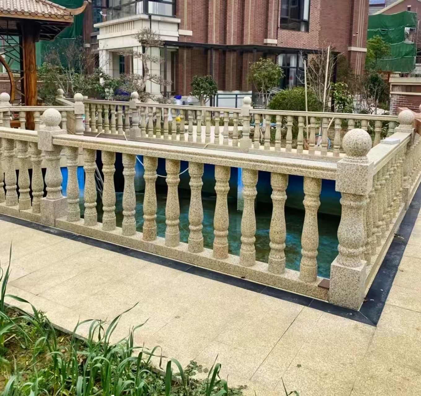 临沂黄金麻花岗岩石材栏杆，扶手，将军柱，花瓶柱