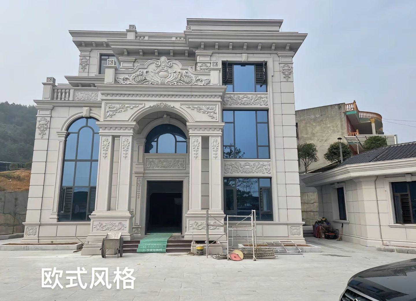 临沂 白麻花岗岩别墅外墙干挂