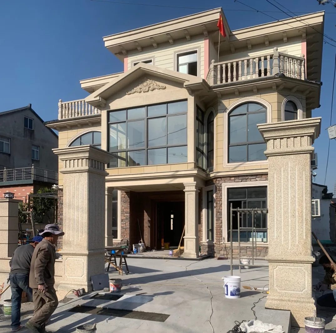 临沂 黄金麻花岗岩荔枝面别墅外墙干挂私家专属